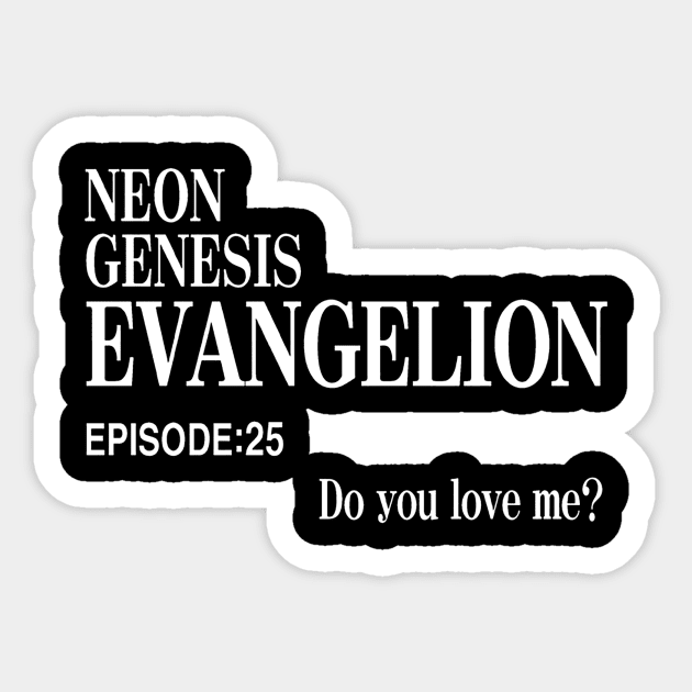 Neon Genesis Evangelion Title Card Sticker by tsukyuo